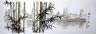 Chinese Bamboo Landscape Drawing - Asian Charcoal Art