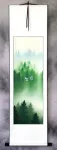 Companions Asian Cranes Landscape Wall Scroll