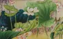Little Bird in the Lotus Beautiful Chinese Watercolor Painting
