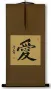 Chinese and Japanese Kanji LOVE Calligraphy Wall Scroll
