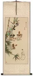 Ten Kittens in the Bamboo Wall Scroll