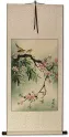 Bird & Flower Wall Scroll