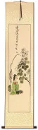 Beautiful Asian Woman Wall Scroll