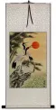 Cranes and Pine Tree Wall Scroll