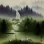 Waterfall Delight Watercolor Landscape Painting