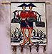 Tribal Ethnic Women Colorful Batik Wall Hanging Art