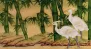 Egrets and Bamboo Painting