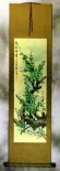 Colorful Green Plum Blossom Wall Scroll