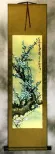 Colorful Green Plum Blossom Wall Scroll