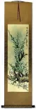 Colorful Green Plum Blossom Wall Scroll