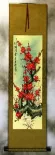 Colorful Red Plum Blossom Wall Scroll