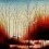 Sunset Dyes the Forest with Color - Asian Painting