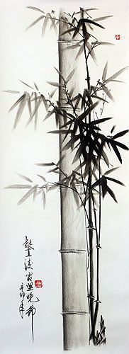 Charcoal Bamboo Portrait
