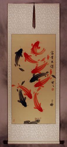 Classic Koi Fish Wall Scroll
