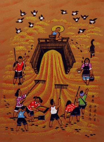 Abundant Year - Good Harvest - Southern Chinese Folk Art Painting