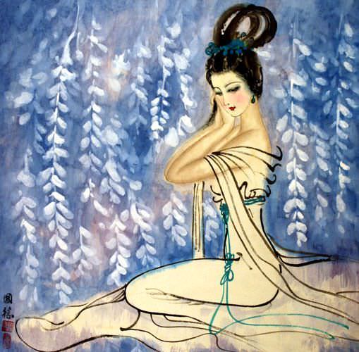 chinese lady painting