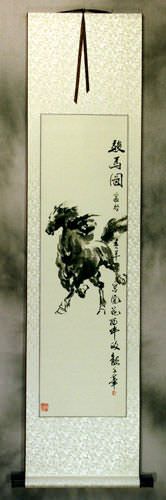 Chinese Excellent Steed Wall Scroll