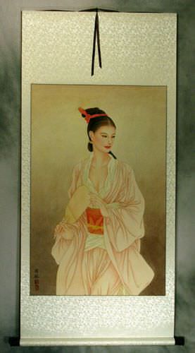 Beautiful Woman - Contemporary Chinese Art Wall Scroll