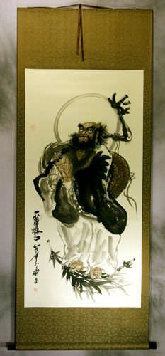 Da Mo / Bodhidharma / Buddha Crosses the River - Wall Scroll